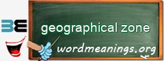 WordMeaning blackboard for geographical zone